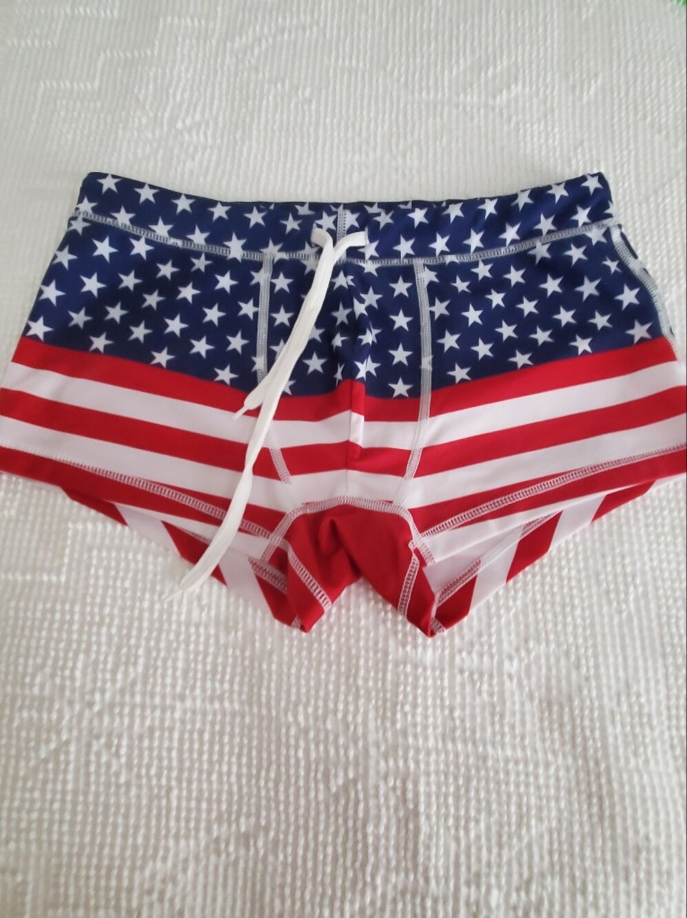 men s Red, White & Blue Flag SWIM brief